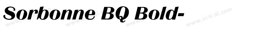 Sorbonne BQ Bold字体转换